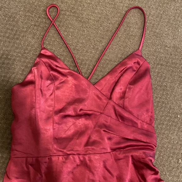 Lulus Hot Night Out Dress Satin Surplus Dress S - Picture 6 of 8